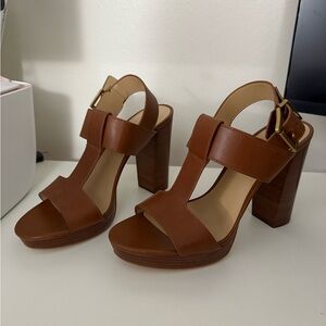 Michael Kors Leather Platform Sandals